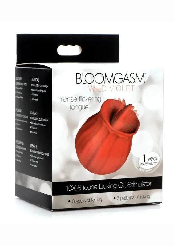 Inmi Bloomgasm Wild Violet Rechargeable Silicone 10x Licking Stimulator