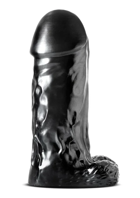 Jet Destroyer Dildo with Balls 10in – Carbon Metallic