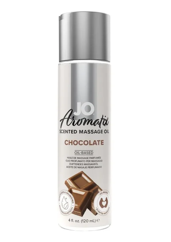 JO Aromatix Chocolate Scented Massage Oil 4oz Oil-Based