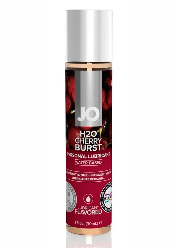 JO H2o Water Base Personal Flavored Lubricant Cherry Burst