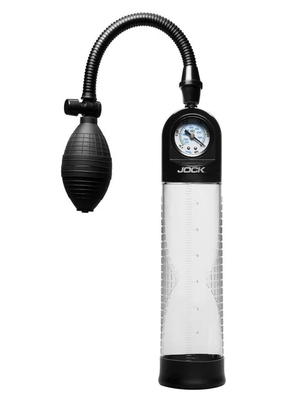 Jock Ticker Up Gauge Penis Pump with Bulb