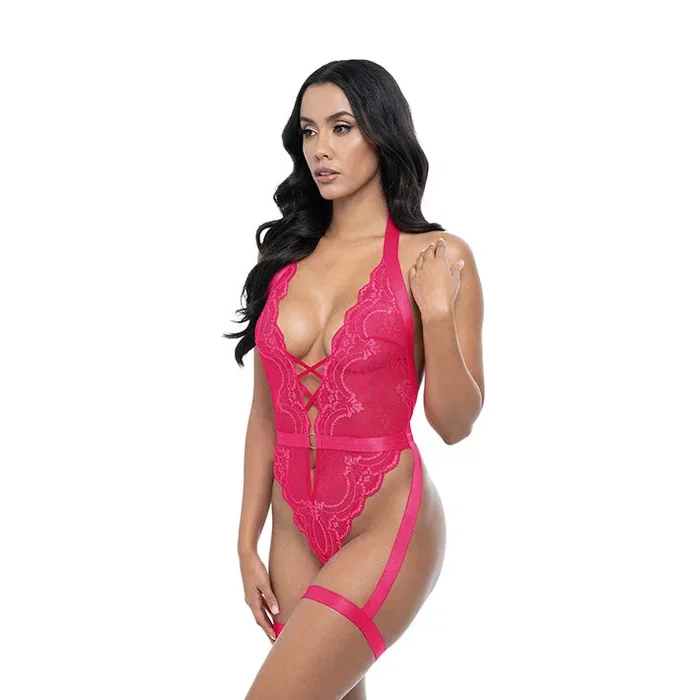 Kahlia Lace Garter Teddy