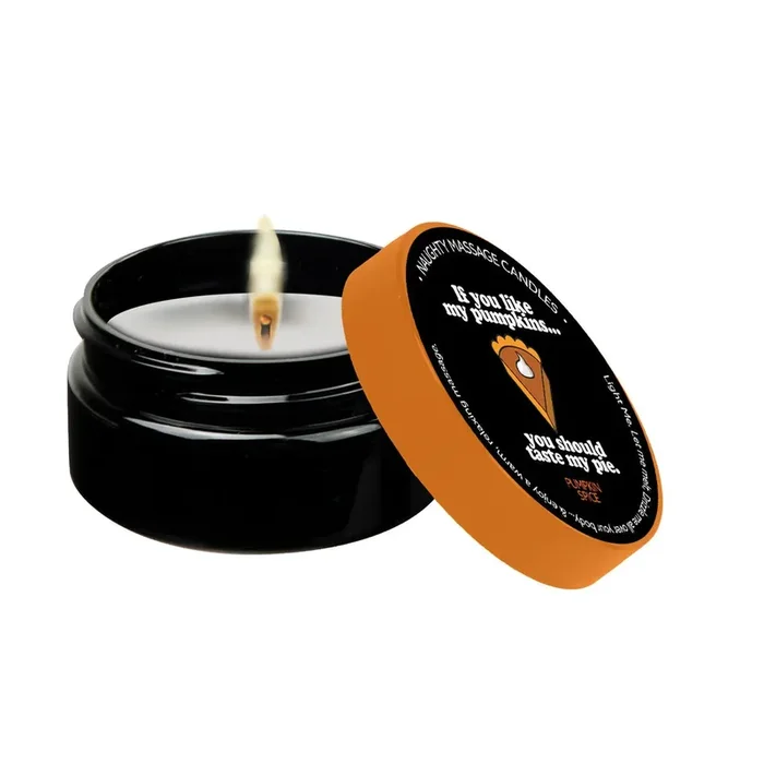 Kama Sutra Halloween Mini Massage Candle 1oz “Taste my Pie ” Pumpkin Spice