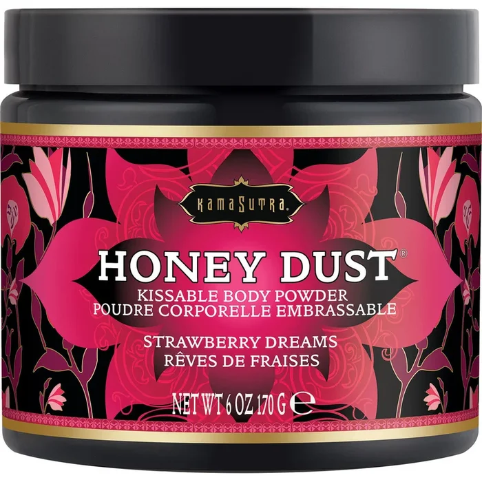 Kama Sutra Honey Dust Kissable Body Powder – Strawberry Dreams – 6 oz