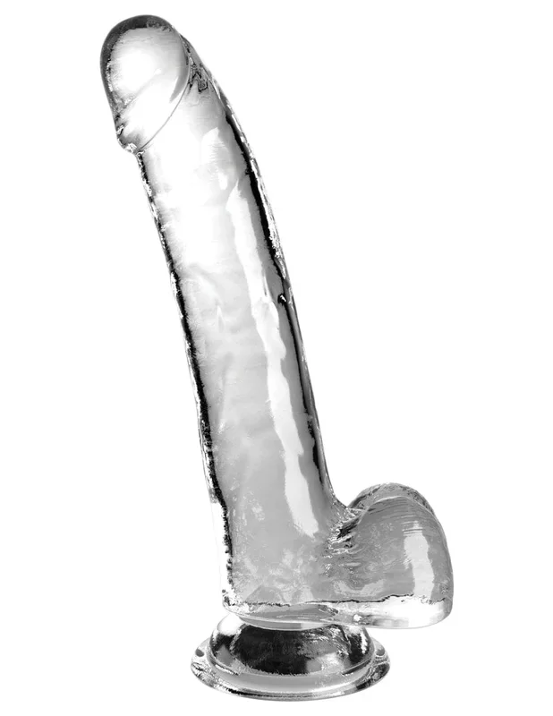 King Cock Clear 9 ” Cock with Balls – Clear
