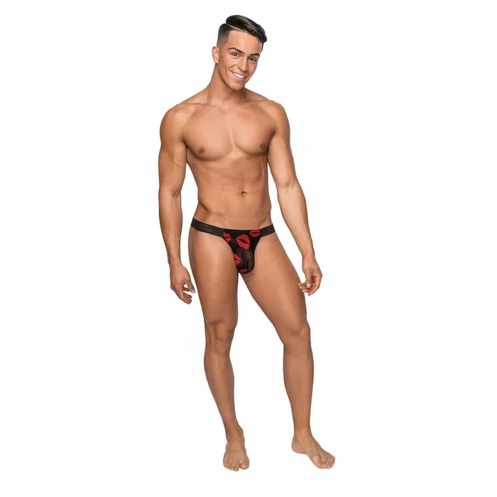 Kiss Me – Micro Thong v – Small/ Medium – Sheer Lips