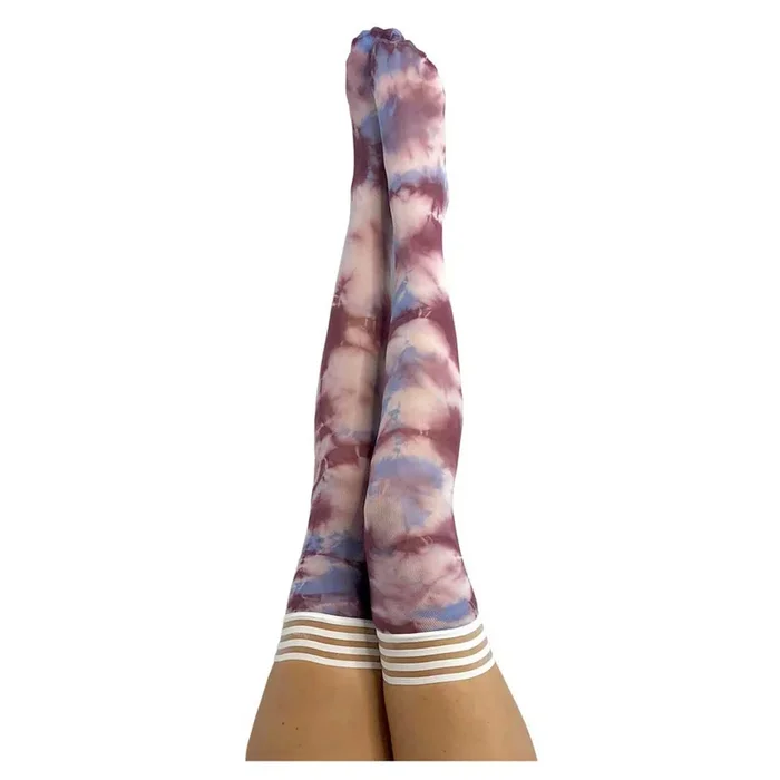 Kix’ies Madisen Blue and Purple Tie Dye Thigh Highs