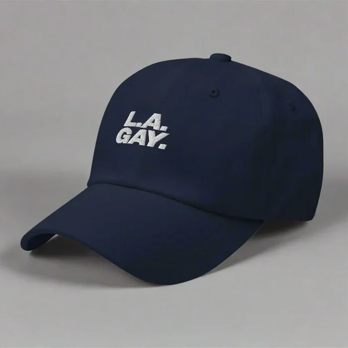 L.A. Gay Dad Hat by YES HOMO in Navy