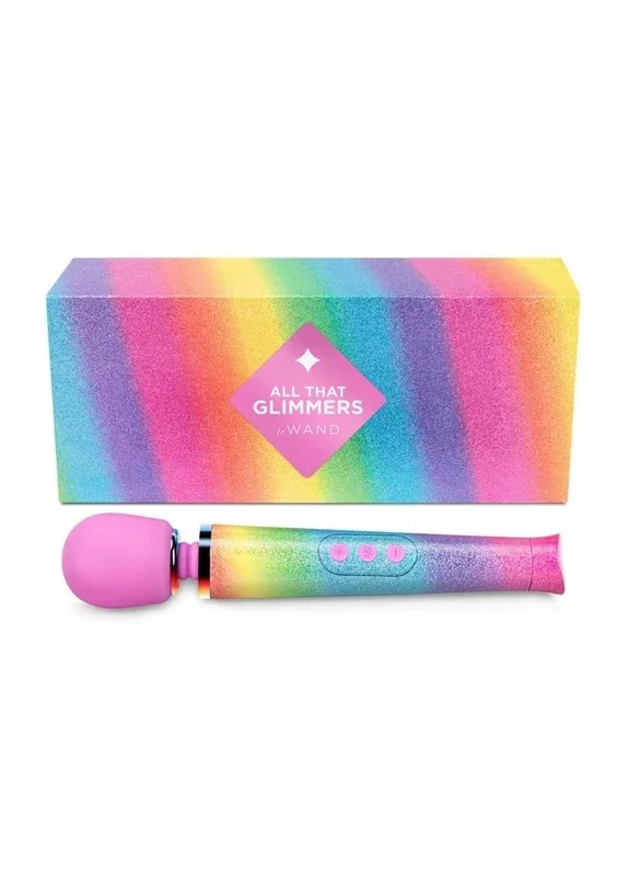 Le Wand All That Gleam Petite Massager – Rainbow Ombre