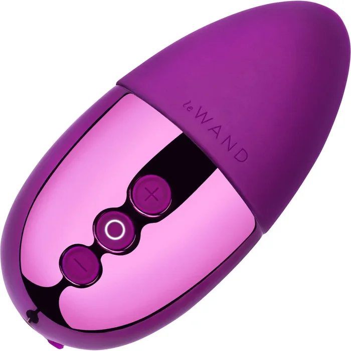Le Wand Point Rechargeable Waterproof Palm Sized Silicone Vibrator – Cherry Purple