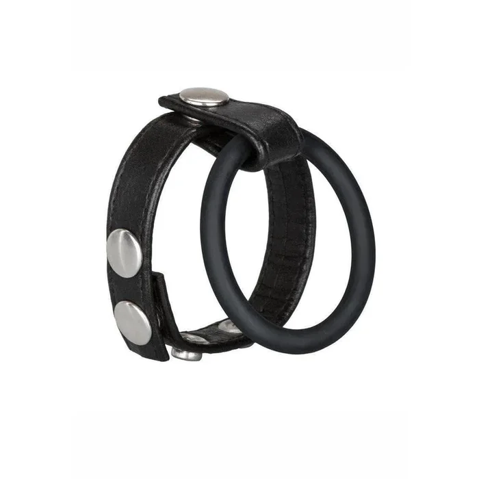 Leather Adjustable Ball Spreader Penis and Scrotum Ring Erection Enhancer