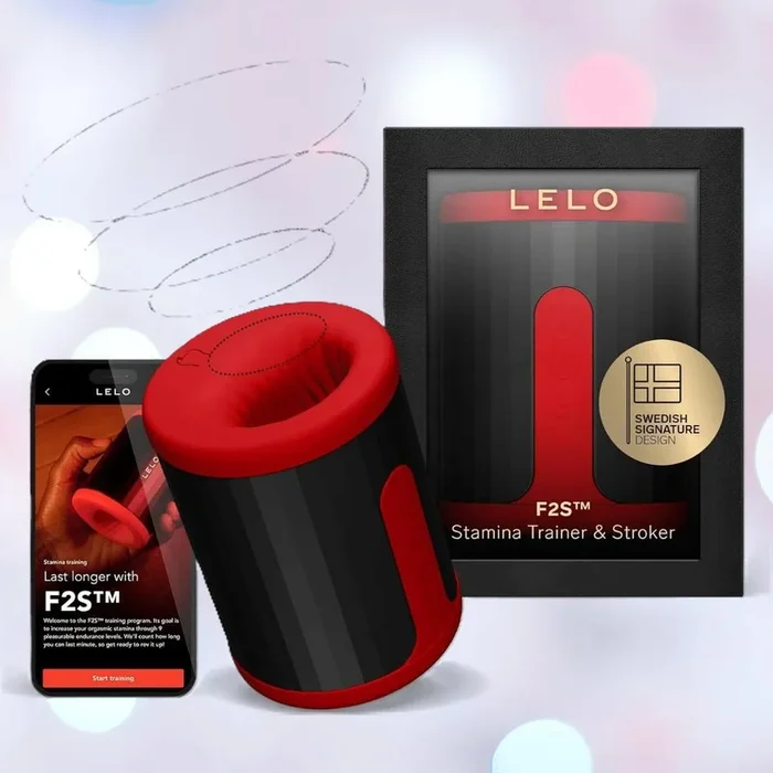 LELO F2S Massager & Stroker: Dual-Ended Masturbator with App Control – Red