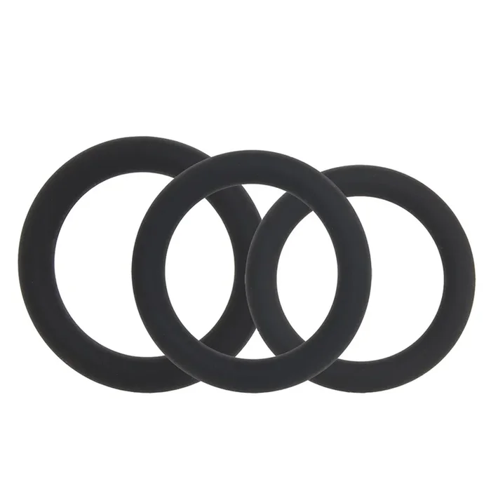 LEVELZ 3 Piece Classic Cock Ring Set in XS-M