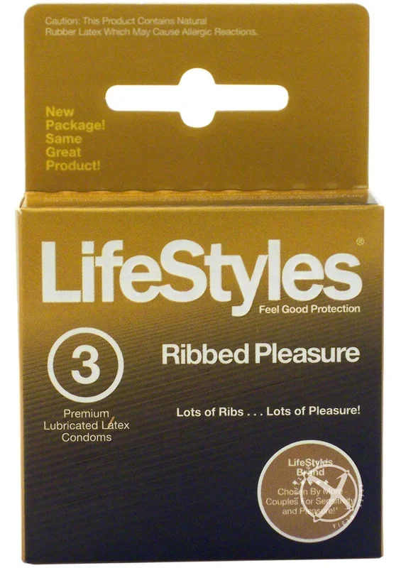LifeStyles Condom Ribbed Pleasure Lubricated