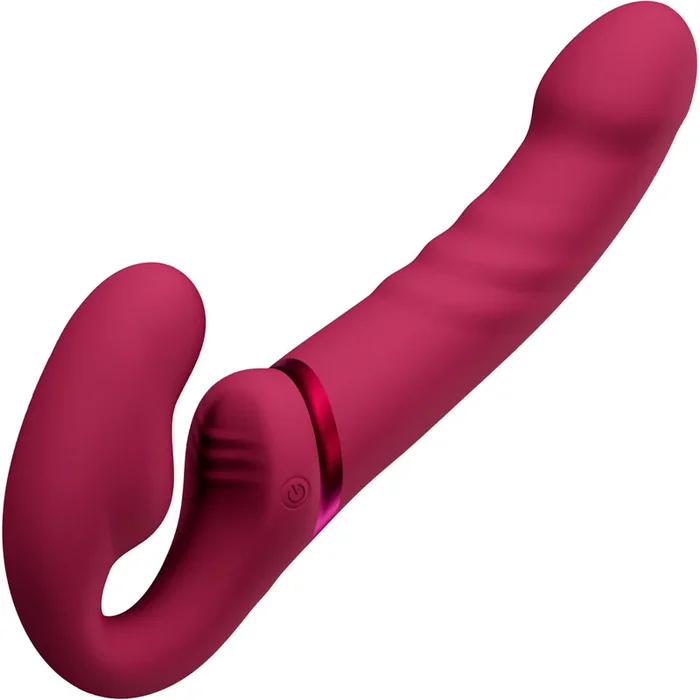 Lovense Lapis App Enabled Silicone Waterproof Rechargeable Double-Concluded Vibrating Strapless Strap-On