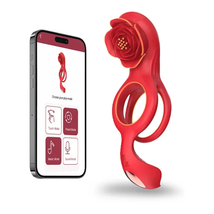 Lurevibe – Cock Ring with Rose Clitoral Stimulation