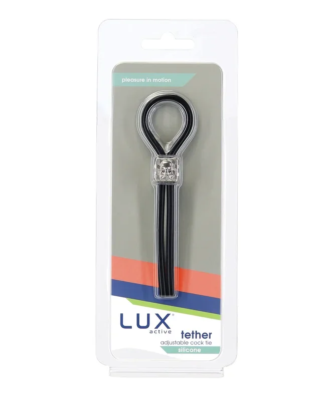 Lux Active Tether Adjustable Silicone Cock Tie Black
