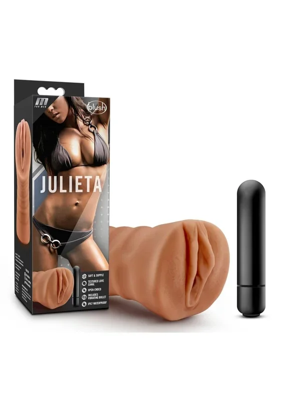 M For Men Julieta Vibrating Masturbator with Bullet – Pussy