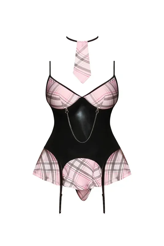 Magic Silk Discipline Me School Girl Pink Plaid