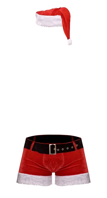 Male Power St. Nick Short Red Santa Costume