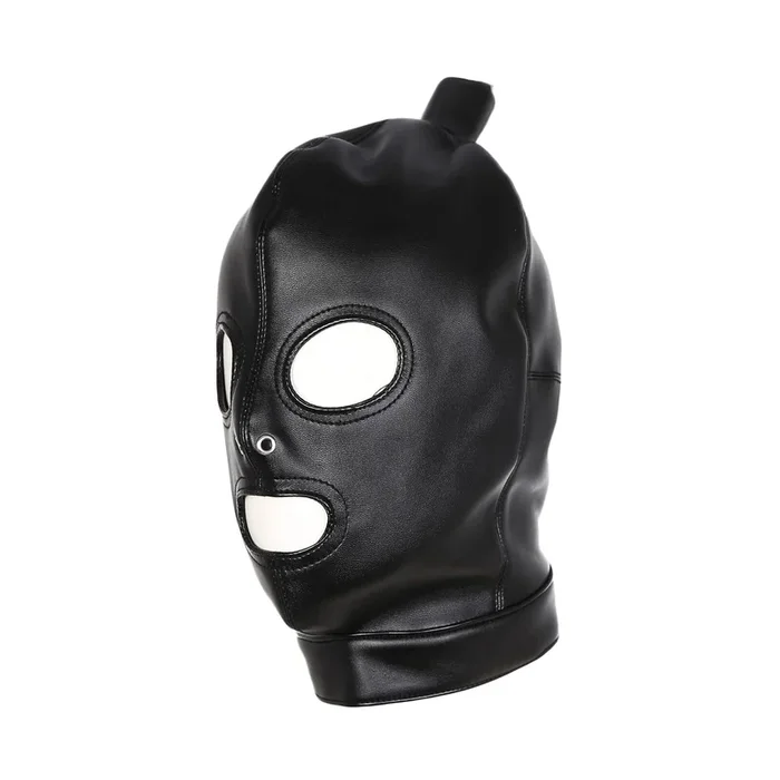MAPARON Leather Head Hood Mask Adult Cosplay BDSM Bondage Slave