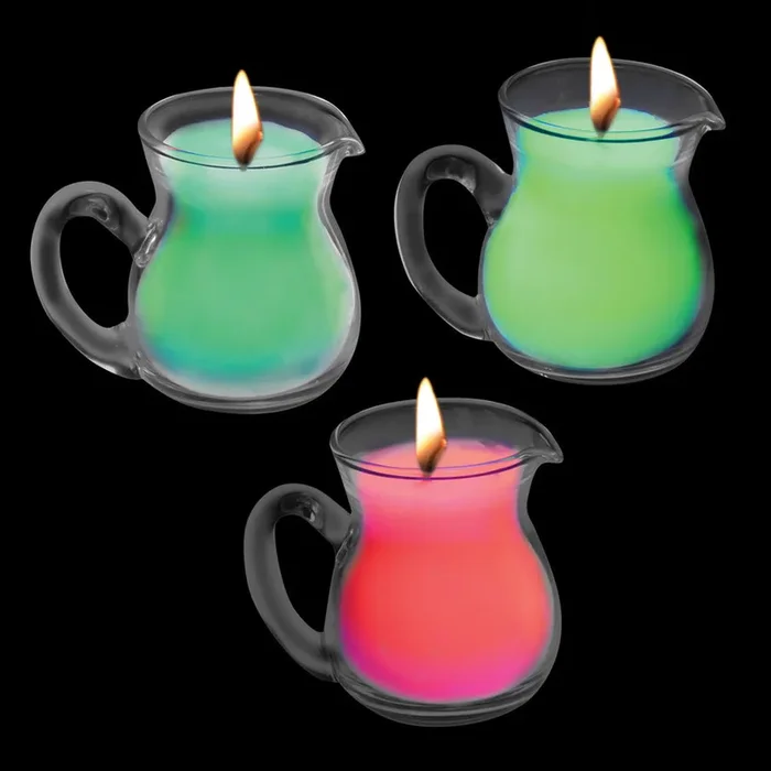 Master Series UV Blacklight Reactive Drip Candle 3-Piece Set