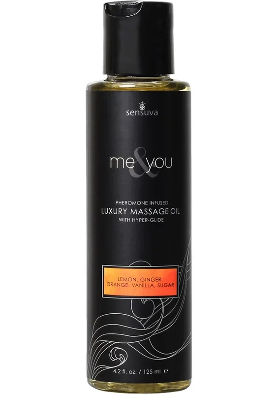 Me and You Pheromone Infused Luxury Massage Oil Lemon Ginger Orange Vanilla Sugar
