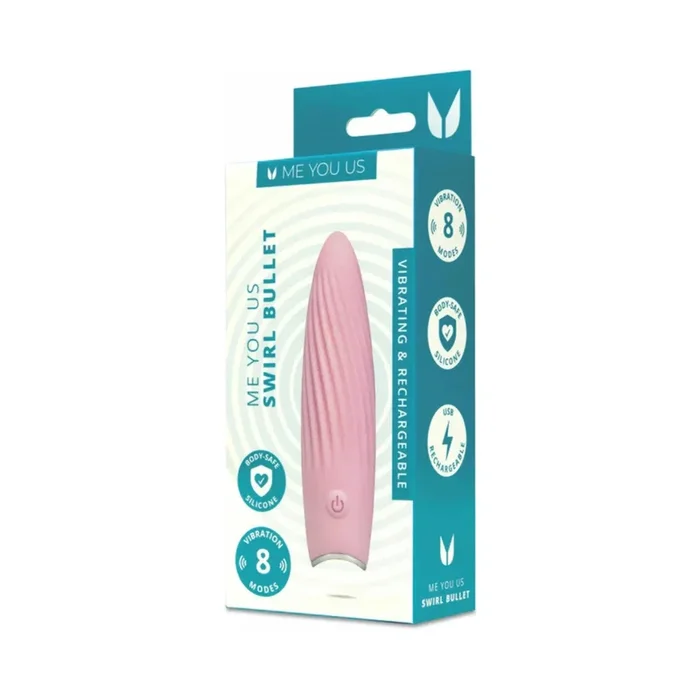 Me You Us Swirl Bullet – Textured 4.5 ” Rechargeable Silicone Vibrator