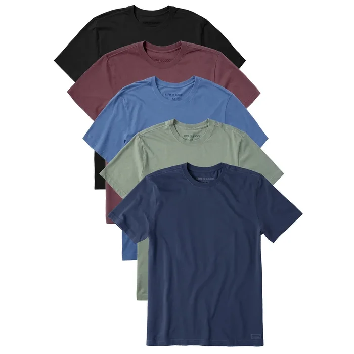 Men’s Solid 5-Pack Crusher Tee Multi 3