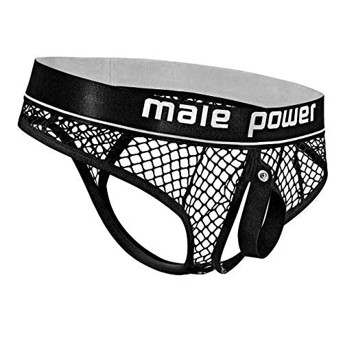 Mp Cock Pit Net Cock Ring Thong Blk Sm
