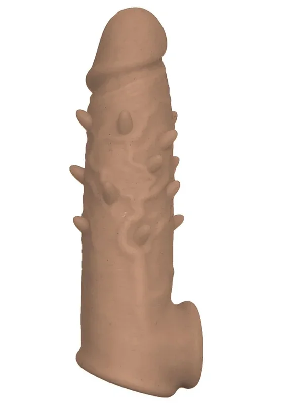 Natural Realskin Spiked Vibrating Penis Xtender