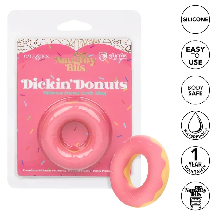 Naughty Bits Dickin Donuts Silicone Donut Cock Ring – Pink
