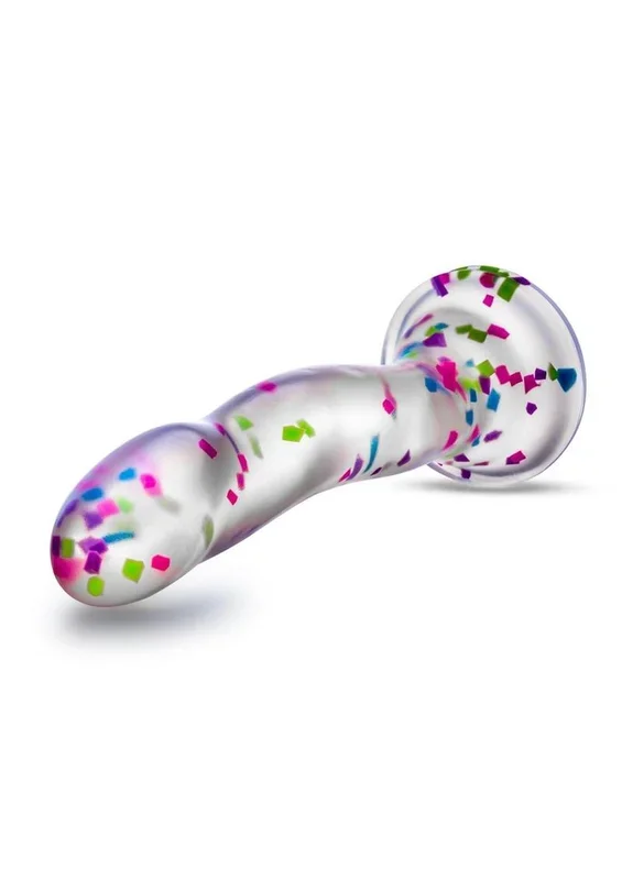 Neo Elite Glow In The Dark Silicone Hanky Panky Dildo 7.5in – Confetti