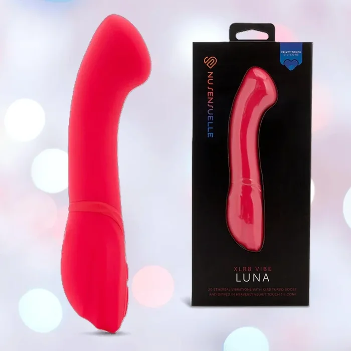 Nu Sensuelle Velvet Touch Luna Vibrator with Turbo Boost – Hot Pink