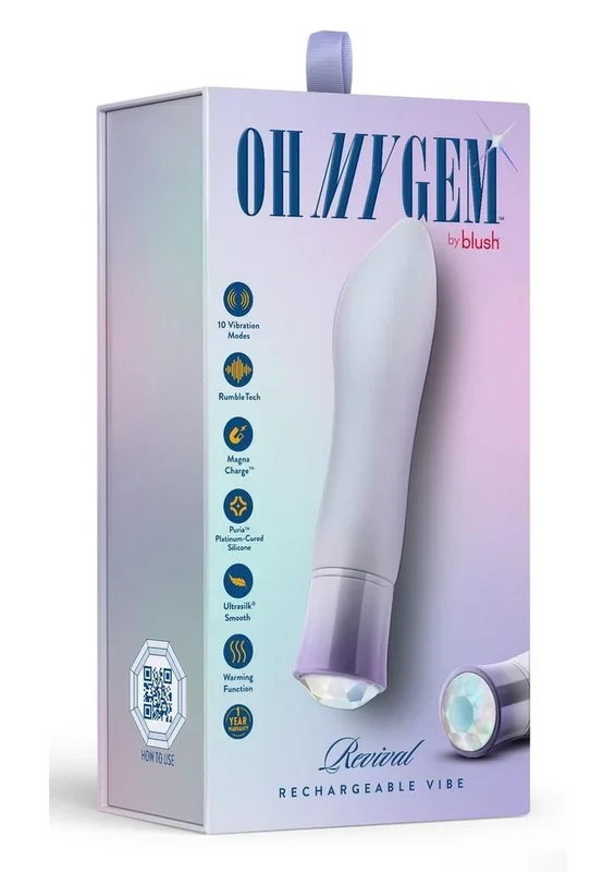 Oh My Gem Revival Rechargeable Silicone G-Spot Vibrator – Opal