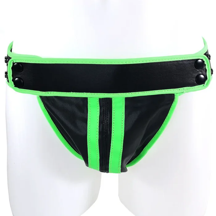 Ouch! Glow In The Dark Striped Jock Strap /M