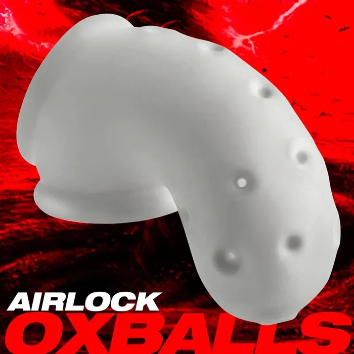 Oxballs Airlock Air-Lite Vented Silicone Chastity – White Ice