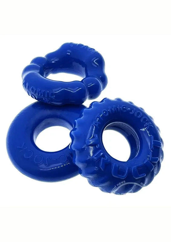 Oxballs Bonemaker Cock Ring Kit (3 pack) – Pool Blue