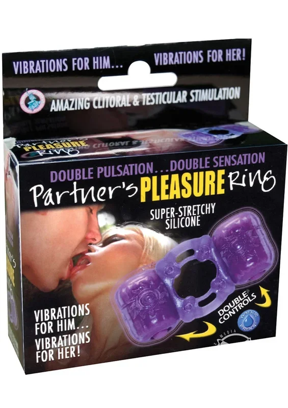 Partners Pleasure Ring Silicone Vibrating Cock Ring