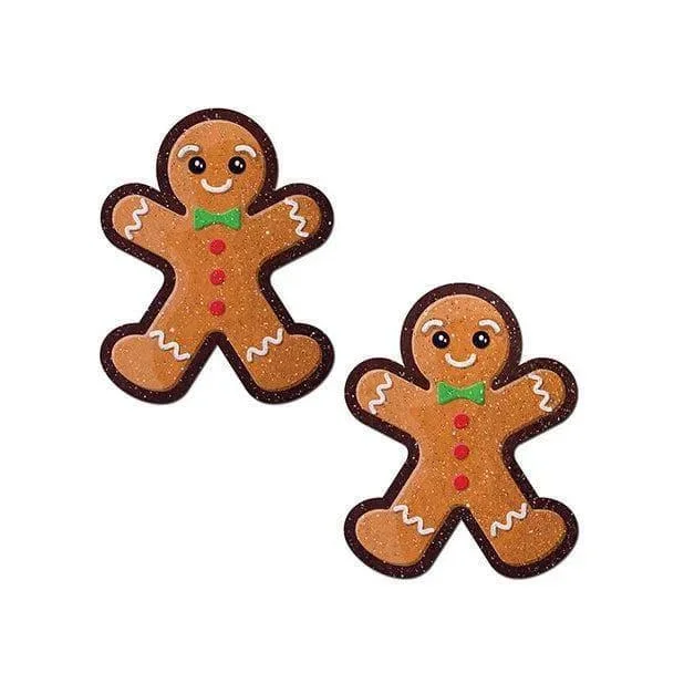 Pastease Holiday Gingerbread Nipple Pasties Brown