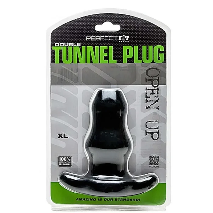 Perfect Fit Double Tunnel Plug XL Black