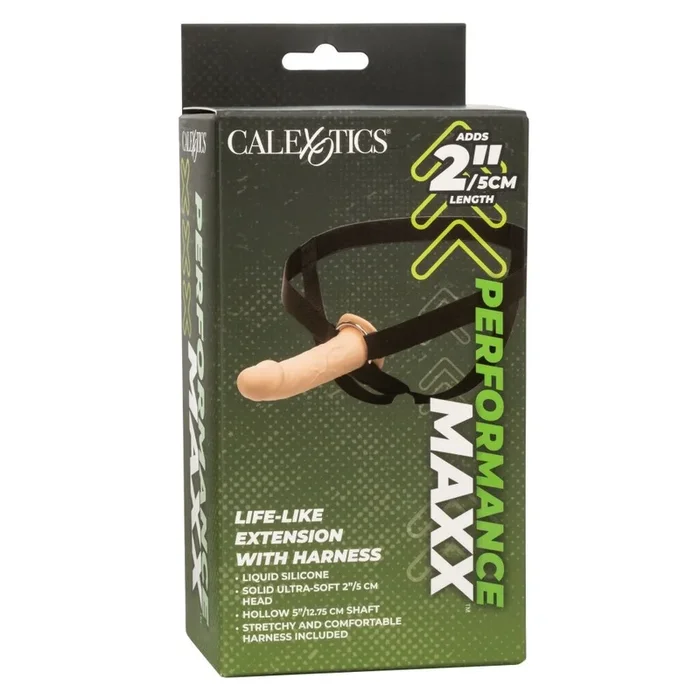 Performance Maxx Lifelike Penis Extension 8″ Ivory w/Harness