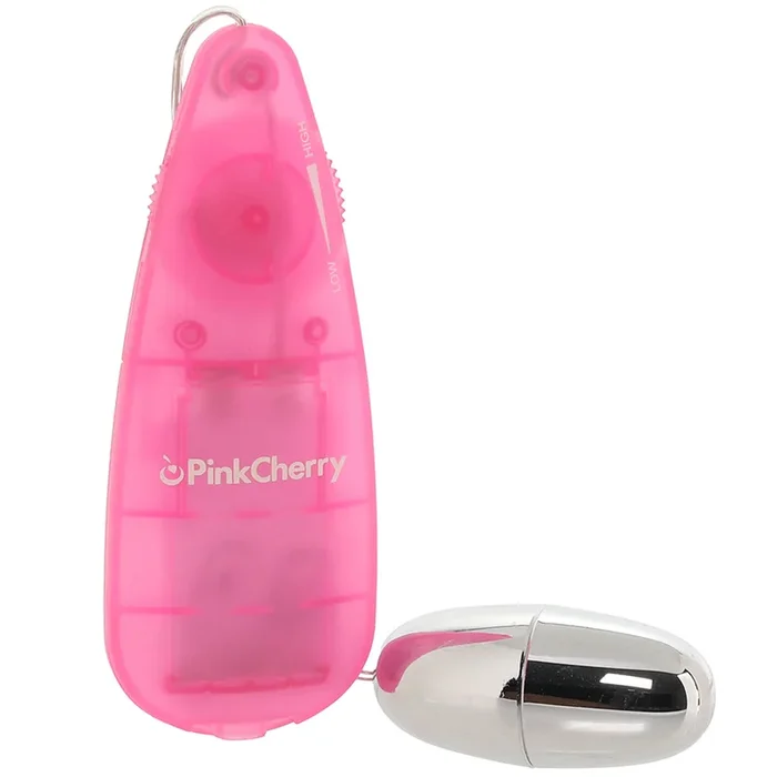 PinkCherry Slim Teardrop Bullet Vibrator in Pink