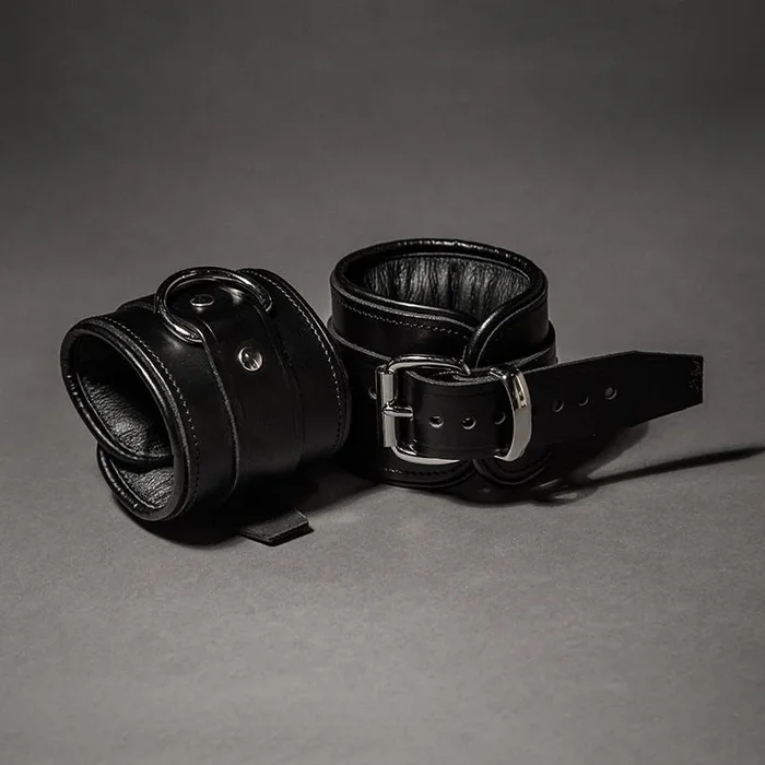 Piped Leather Ankle Cuffs