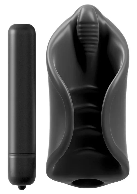 Pipedream Extreme Elite Vibrating Silicone Stimulator Masturbator with Bullet