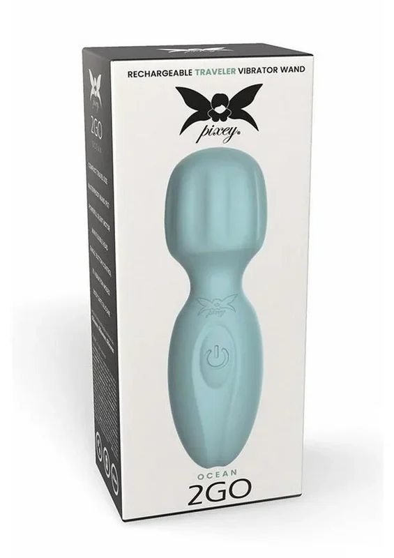 Pixey 2go Rechargeable Silicone Mini Wand – Ocean