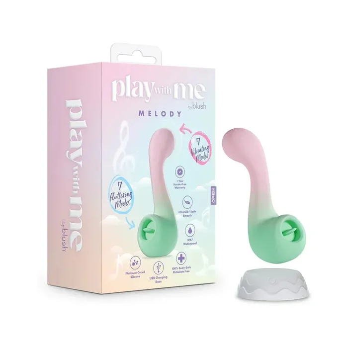 Play With Me Melody Rechargeable Silicone Dual-End Vibrator