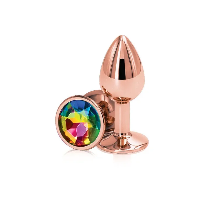 Rear Assets Anal Plug – Rose Gold – Small – Rainbow