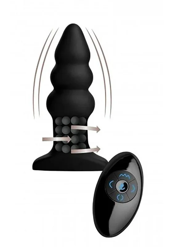 Rimmers Model I Rechargeable Silicone Rippled Rimming Plug with Remote Control