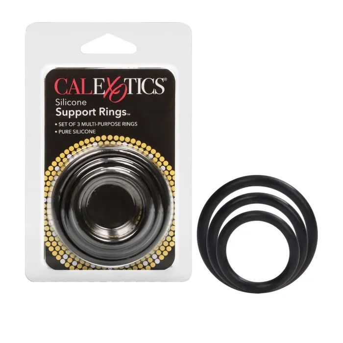 Rings! Silicone Support Rings Cock Rings (3 Piece Set) – Black